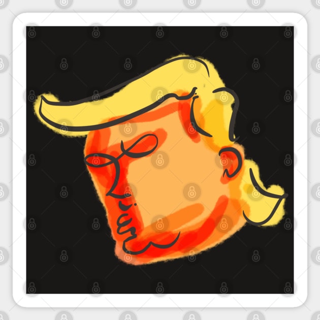 Trump Is A Liar Original Illustration Sticker by screamingfool